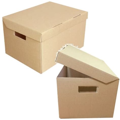 200 Strong A4 Archive Cardboard Storage Filing Boxes With Hinged Lid
