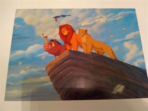 New Giant Vintage Disney The Lion King Simba Nala Pride Rock Art
