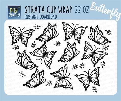 Butterfly Strata SVG Strata Cups svg Butterfly SVG DIY Full | Etsy