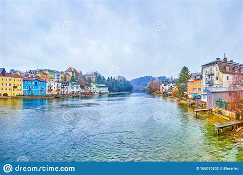 The Traun River In Gmunden Austria Stock Photo Image Of City