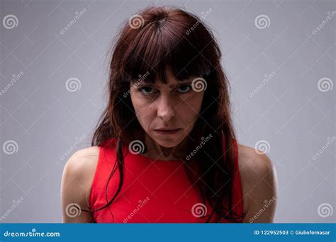 Angry Moody Woman Staring Intently At The Camera Stock Image Image Of Emotion Unexpected