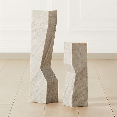 Vesta Marble Sculpture Pedestals Cb2 Marble Sculpture Modern