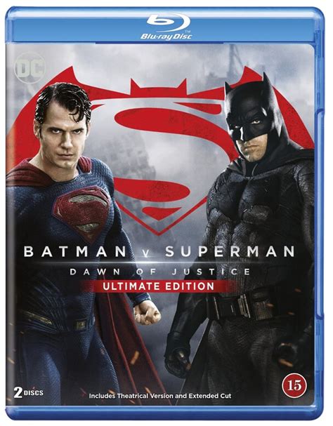 Batman V Superman Dawn Of Justice Ultimate Edition Blu Ray 2 Disc