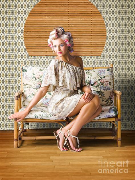 Vintage Fashion Photo Of A Sexy Blond Woman Photograph By Jorgo