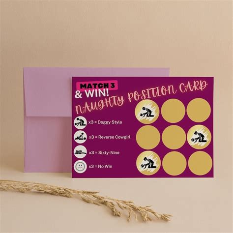 The Naughty Position Scratch Card Etsy