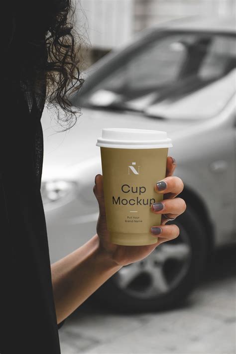 Woman Holding Coffee Cup Free Mockup Free Mockup World