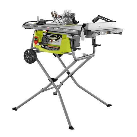 Ryobi 15 Amp 10 In Expanded Capacity Table Saw With Rolling Stand Artofit