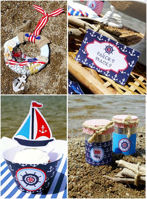 A Rustic Shabby Chic Nautical Birthday Party Party Ideas Party