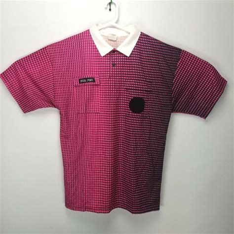 Official Sports Mens Xxl Nisoa Fuschia And Black Plaid Soccer Referee