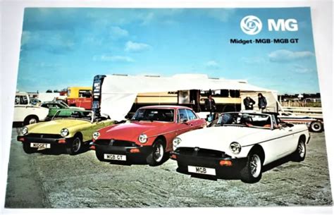 Mg Cars Brochure Midget Mgb Roadster Mgb Gt Nr Mint Condition Picclick Uk