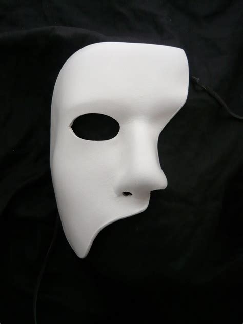 Phantom Of The Opera Leather Mask White Pearl Mask By Kelldragon