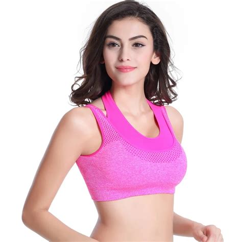 Buy Fitness Tank Stretch High Elastic Leave Two Padded Seamless Sports Bra