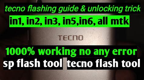 Tecno Flashing Guide How To Flash Tecno Mtk Mobile Without Any Error Working Trick Youtube
