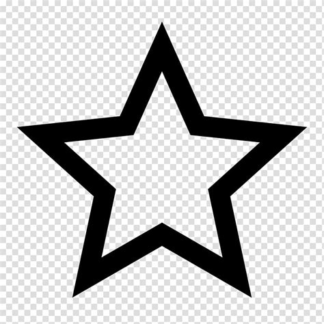Five Pointed Star Outline Symbol Star Transparent Background Png