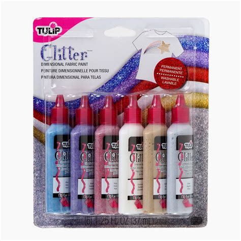 Tulip Dimensional Glitter Fabric Paint 6 Pack Buy Online In United