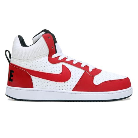 Tênis Nike Court Borough 838938 101 Branco Vermelho Calçados Online