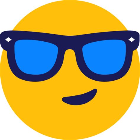 Keren Smiley Kacamata Ikon Di Emoji 1