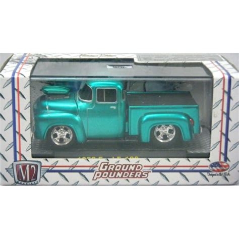 M2 Machines Ground Pounders Premium Edtion 1956 Ford F 100 Pickup Truck Global Diecast Direct