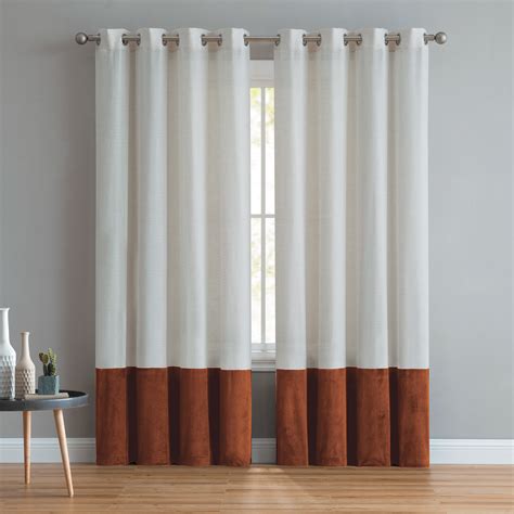 Mainstays Joselyn Linen Velvet Grommet Top Curtain Panel