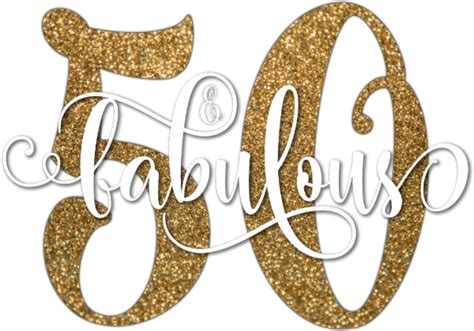 50 And Fabulous Faux Gold Glitter Birthday T Shirt Glitter