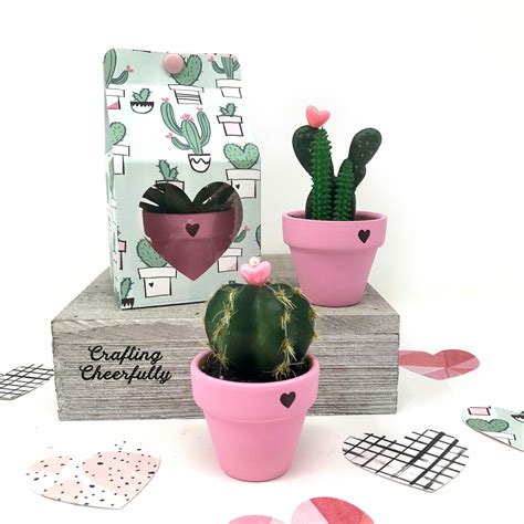Diy Valentines Day Cactus With T Box Crafting Cheerfully