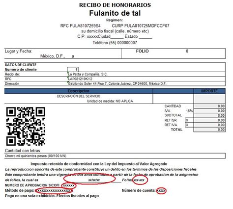 Noticiero Contable Modelo De Recibo Por Honorario Con Descuento