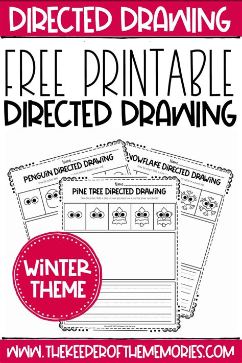 Free Printable Winter Directed Drawing The Keeper Of The Memories