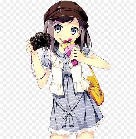 Cute Anime Girl Waving 