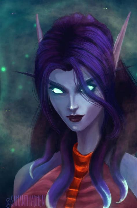 Void Elf Woman By Samomen On Deviantart World Of Warcraft Characters