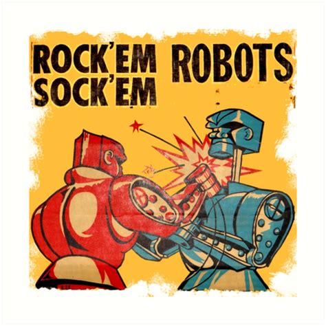 Rockem Sockem Robots Art Print By 454autoart Redbubble