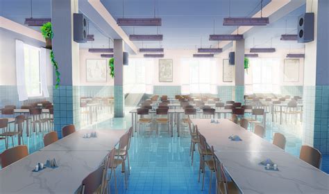 Anime School Cafeteria