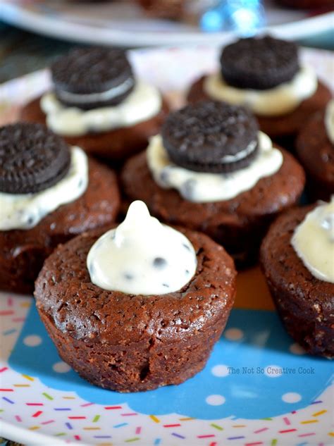 Cookies And Cream Frosted Brownie Bites Thenotsocreativecook