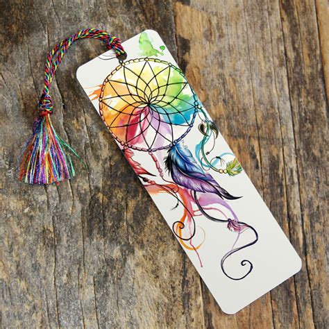 Bookmark Dreamcatcher Watercolor Bookmarks Bookmarks Handmade