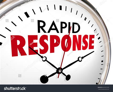 Rapid Response Clock Quick Fast Reaction Stock Illustration 664937545