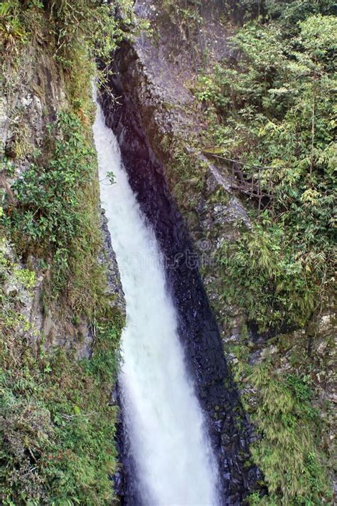 Pailon Del Diablo Waterfall Stock Photo Image Of Mountain Banos