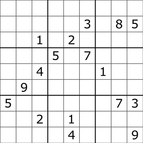 Sudoku Easy Printable 9x9 Sudoku Printable