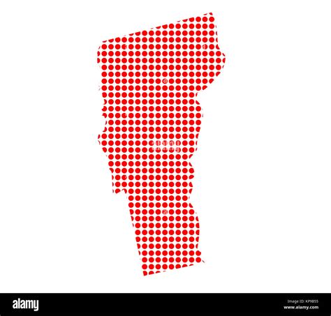 Red Dot Map Of Vermont Stock Photo Alamy
