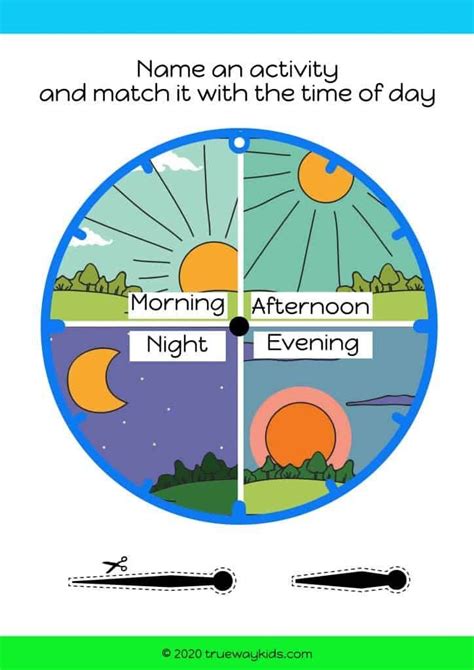 Time Of Days Worksheet For Preschool Morning Afternoon Evening Night