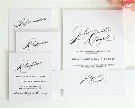Simple Wedding Invitation Suite with Large Names – Wedding Invitations