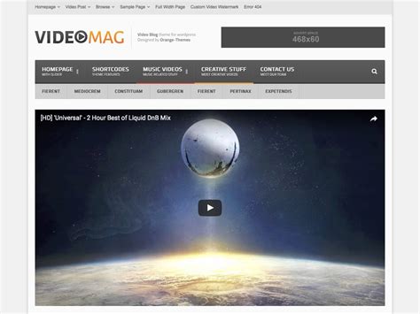 Videomag Powerful Video Wordpress Theme Themes Directory