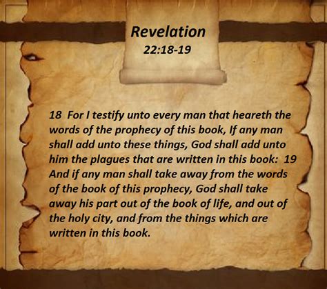 Revelation 2218 19 Revelation Pinterest Amen