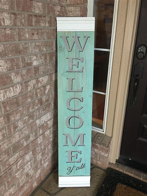 Welcome Front Porch Sign Diy Wood Projects Front Porch Signs Porch
