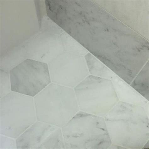 Hampton Carrara Tumbled Hex Marble Mosaic Tile 3 X 3 In Marble