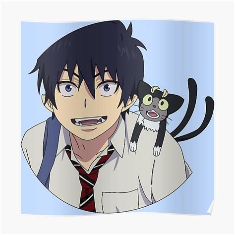 Blue Exorcist Rin Okumura And Kuro Poster For Sale By Vcook10