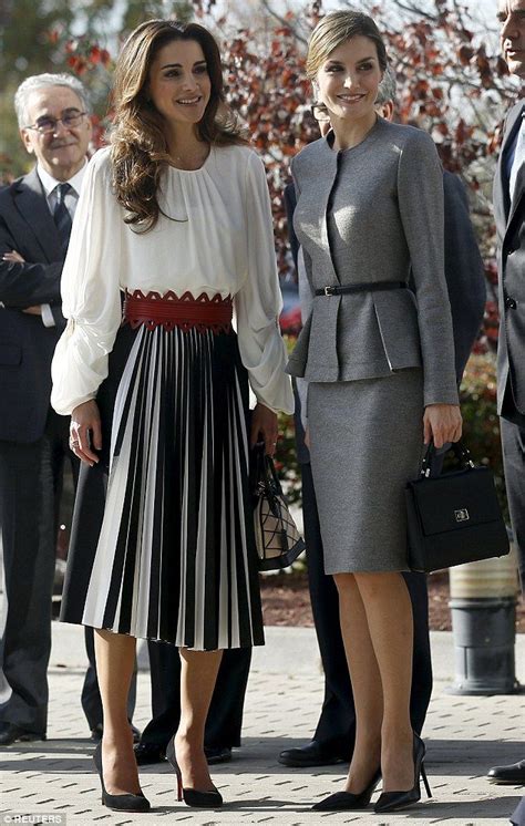 Queens Letizia And Rania Step Out In Dramatically Different Looks On State Visit Modest Fashion