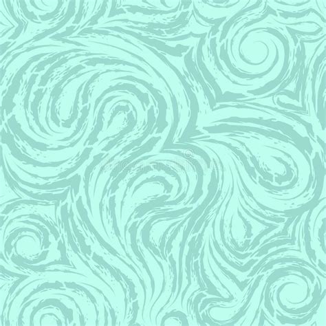 Turquoise Vector Seamless Pattern Of Flowing Corners And Lines Stock