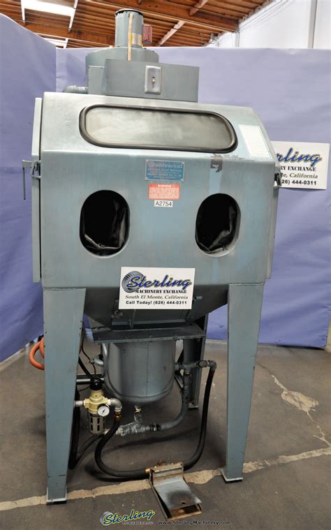Suction blast cabinets are typically slower at finishing a given part but more affordable than a pressure blast cabinet. Used Universal Sand Blast Cabinet Sterling Machinery