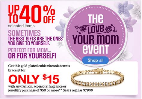 Commemorate her first mother's day with a piece of personalized jewelry that she can keep and wear for a lifetime. Sears Canada Mother's Day Gift Ideas: Save up to 40% Off ...