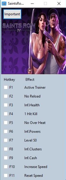 This trainer may not necessarily work with your copy of the game. Saint Row Game Trainers: SAINTS ROW 4.V1.08.PLUS+10 ...
