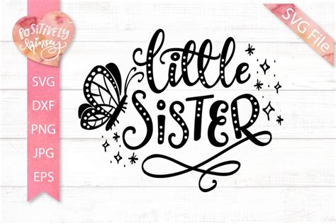 Little Sister SVG, Cute Shirt Design for Little Girls, Baby (642836